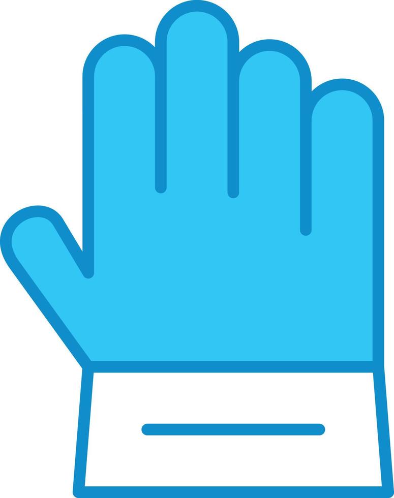 Glove Line Filled Blue vector