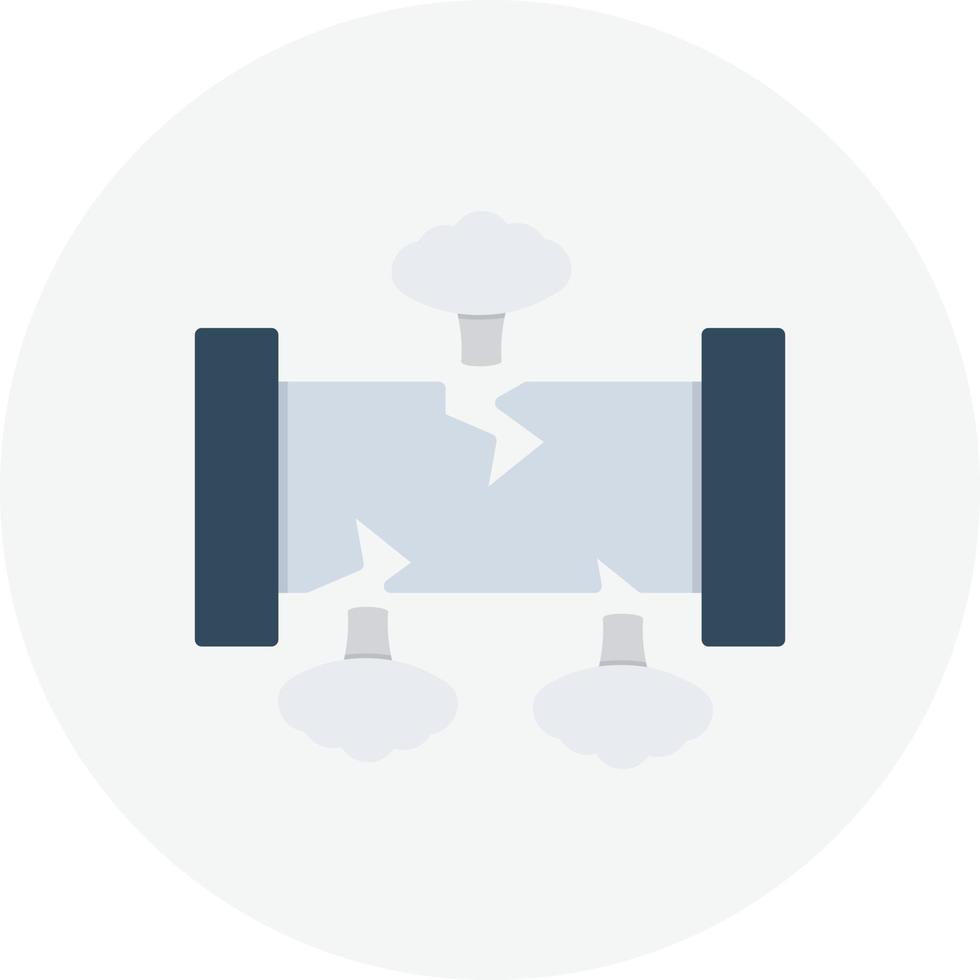 Broken Pipe Flat Circle vector