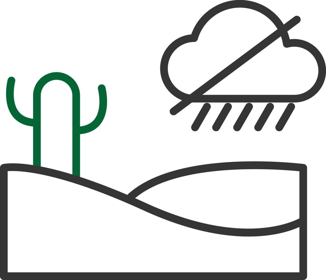 No Rain Line Two Color vector