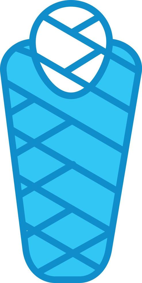 Mummy Line Filled Blue vector
