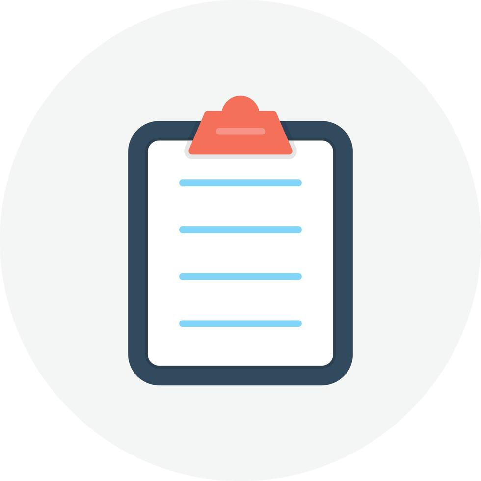 Clipboard Flat Circle vector