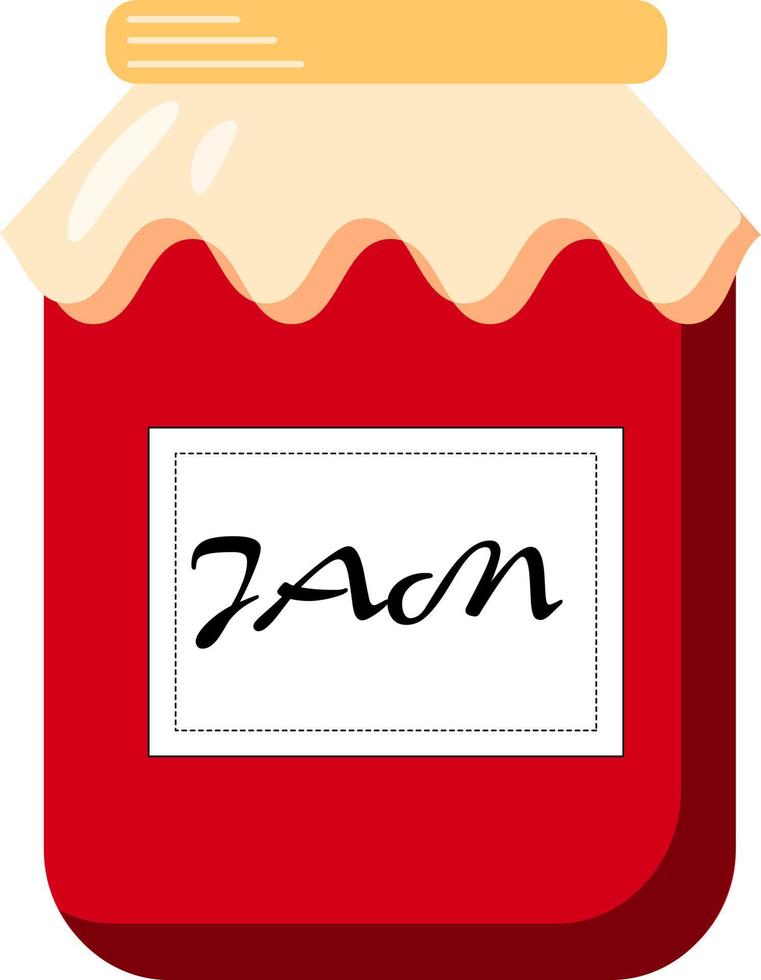 Bottle of jam vector