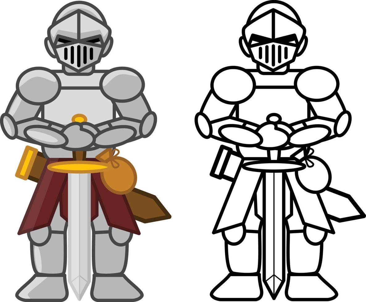 Steady Medieval's Knight Doodle vector