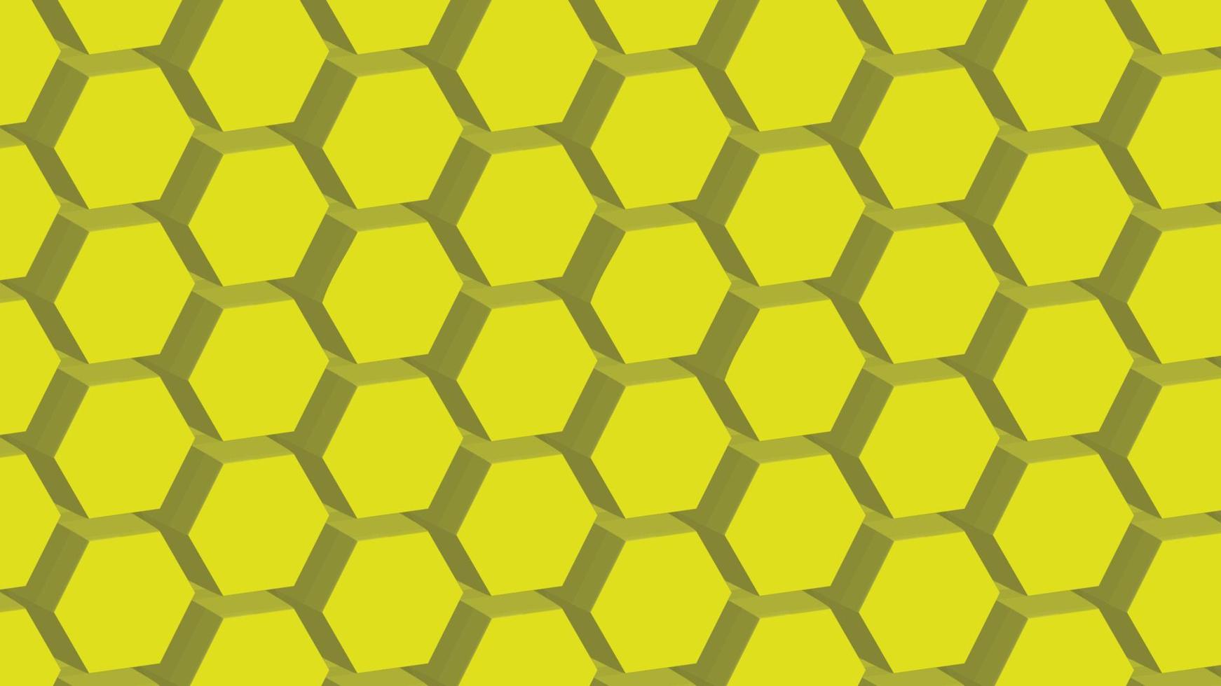 3D yellow Pentagonal blocks vector