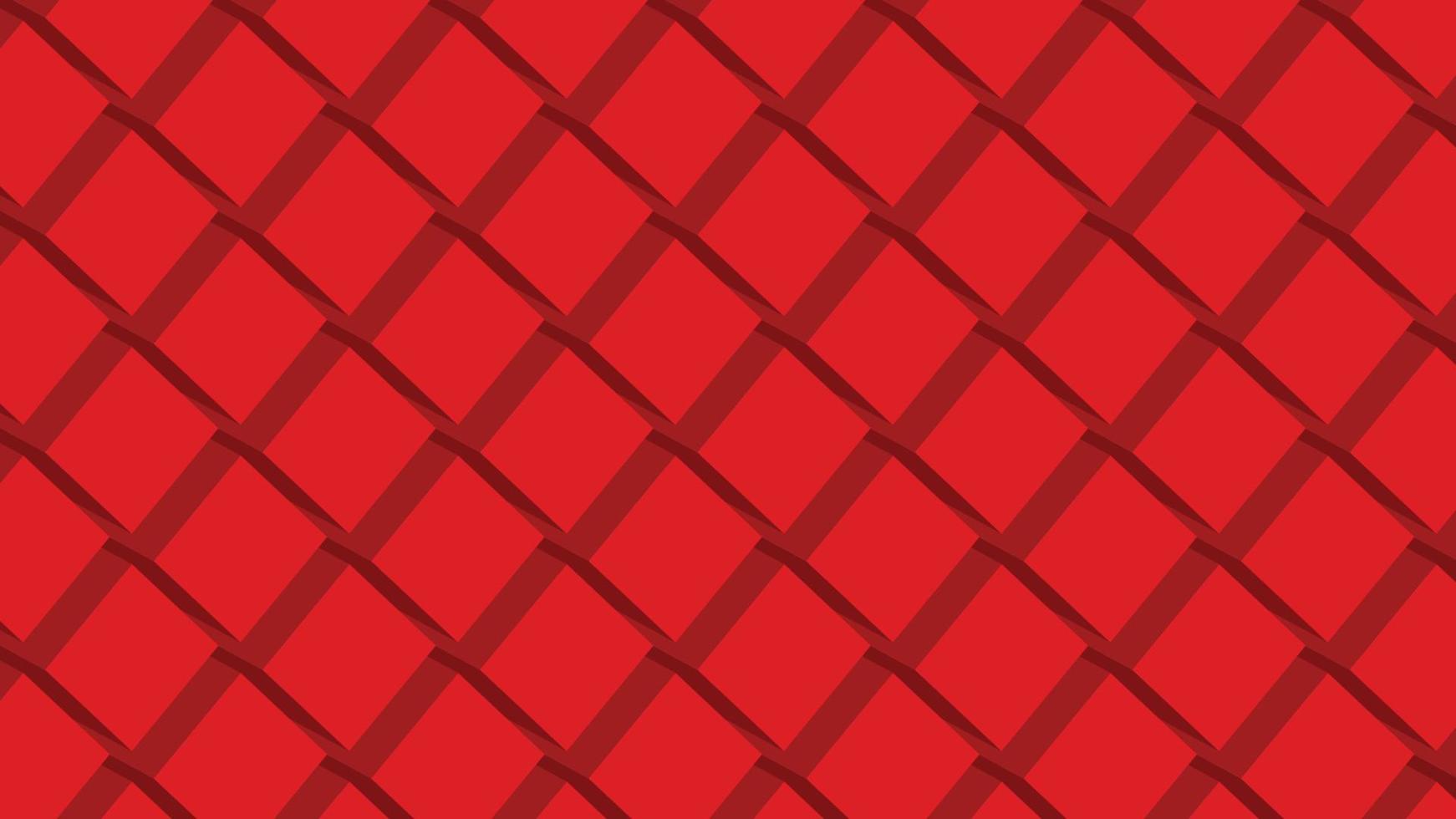 3D Red rectangle blocks pattern vector
