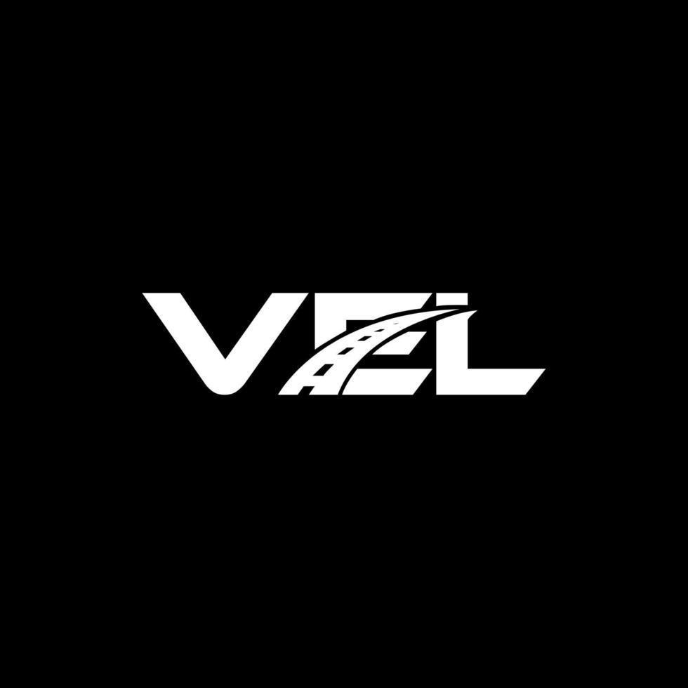 VEL letter logo design on BLACK background. VEL creative initials letter logo concept. VEL letter design. vector