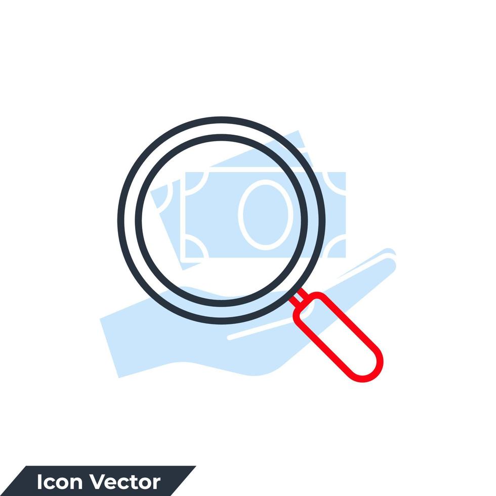 ilustración de vector de logotipo de icono de búsqueda. plantilla de símbolo de lupa para la colección de diseño gráfico y web