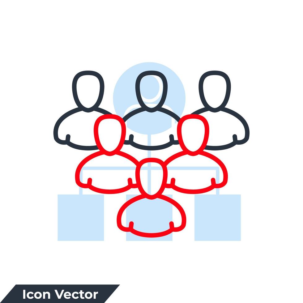team icon logo vector illustration. User group network symbol template for graphic and web design collection