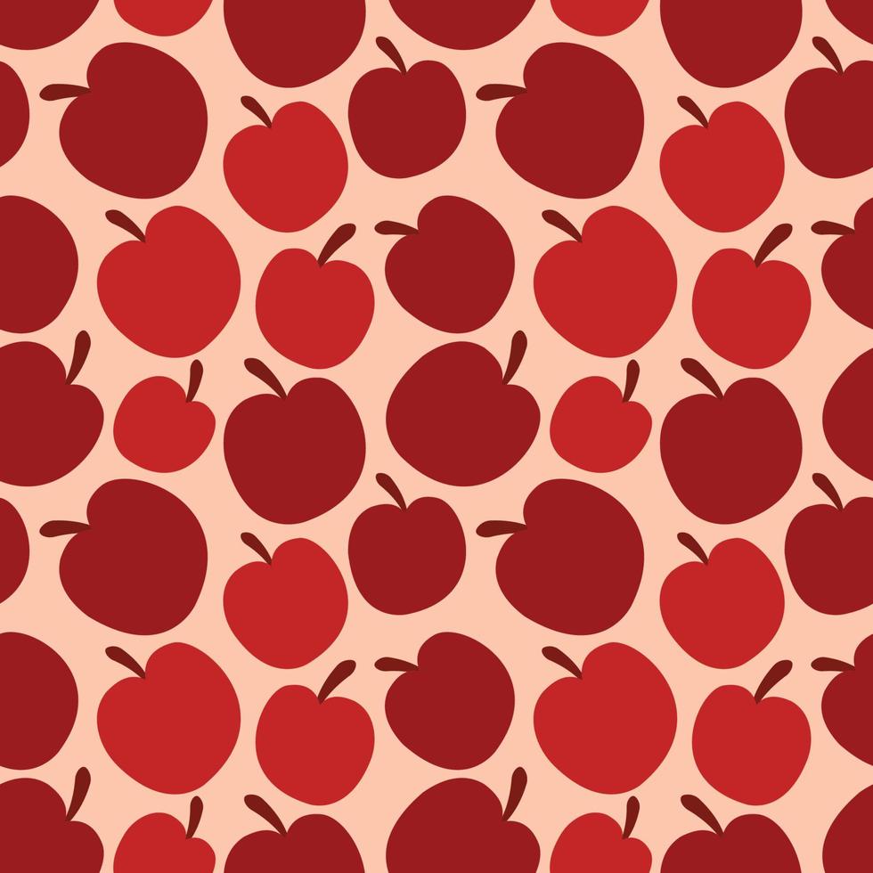 imagen vectorial patrón sin costuras de manzanas. diseño de textura de patrones sin fisuras. vector