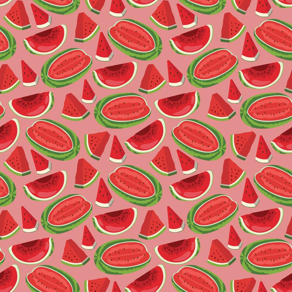 Watermelon pattern. Seamless pattern texture design. vector