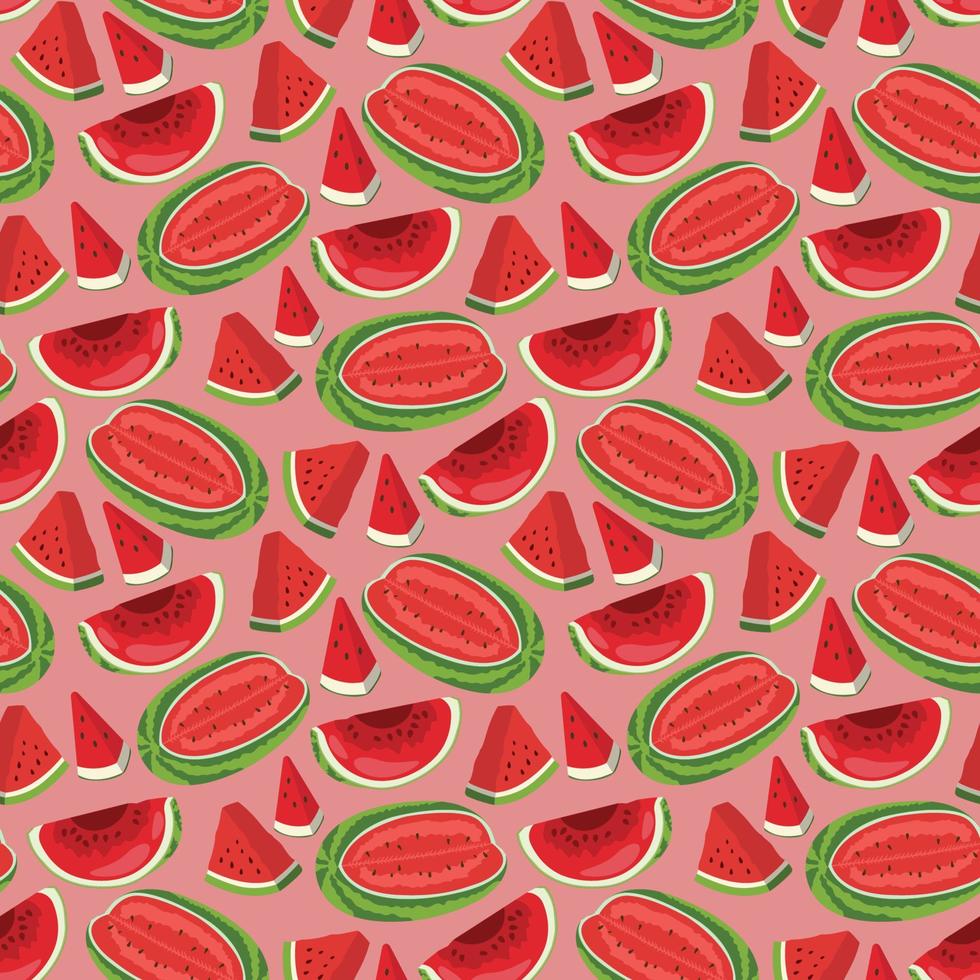 Watermelon pattern. Seamless pattern texture design. vector