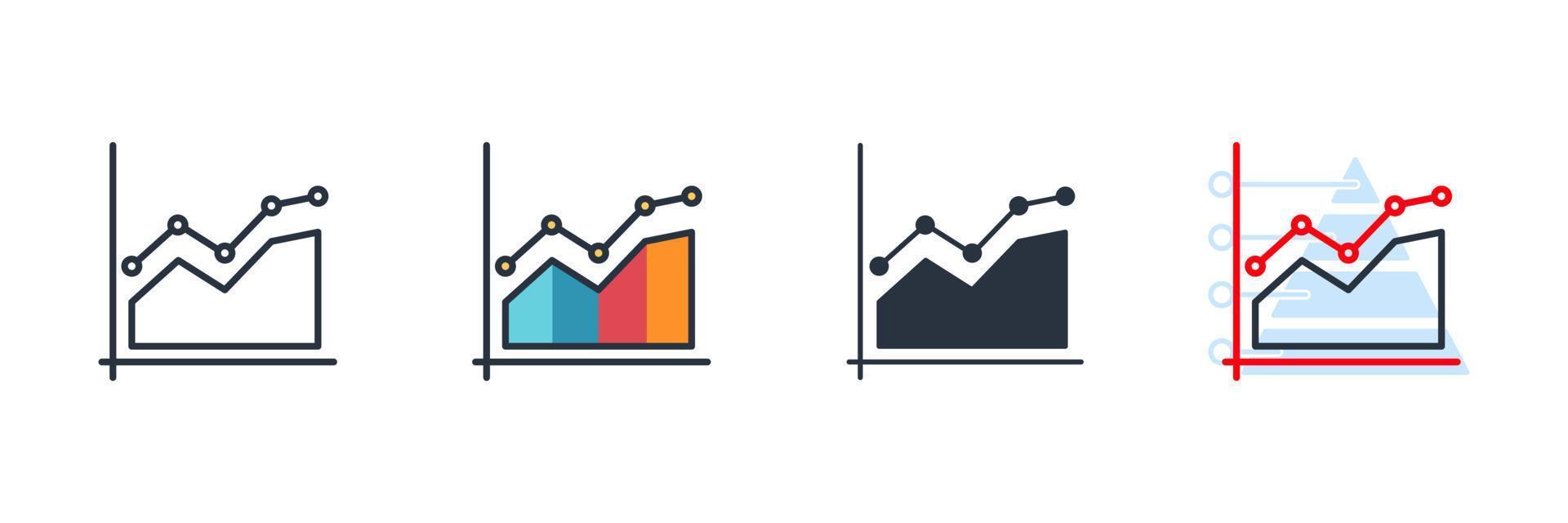 graph icon logo vector illustration. diagram symbol template for graphic and web design collection