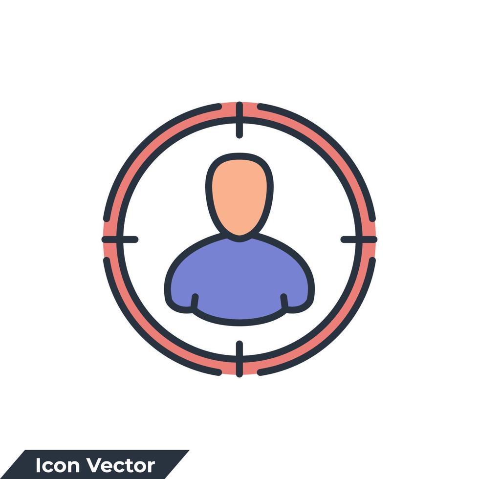 head hunting icon logo vector illustration. recruiting symbol template for graphic and web design collection