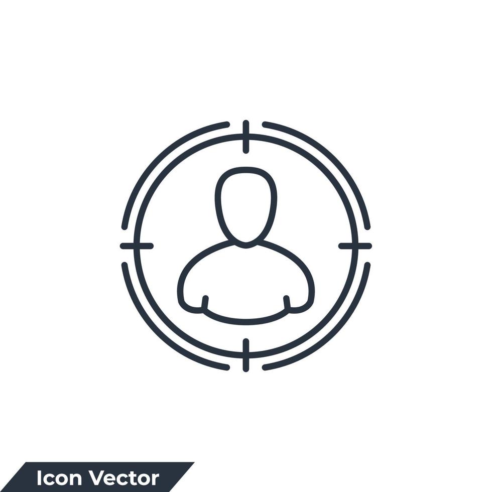 head hunting icon logo vector illustration. recruiting symbol template for graphic and web design collection