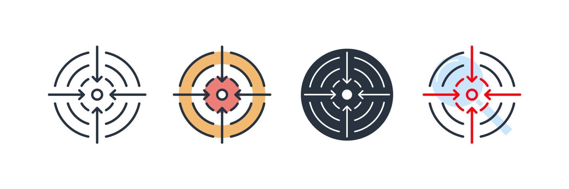target icon logo vector illustration. Goal symbol template for graphic and web design collection