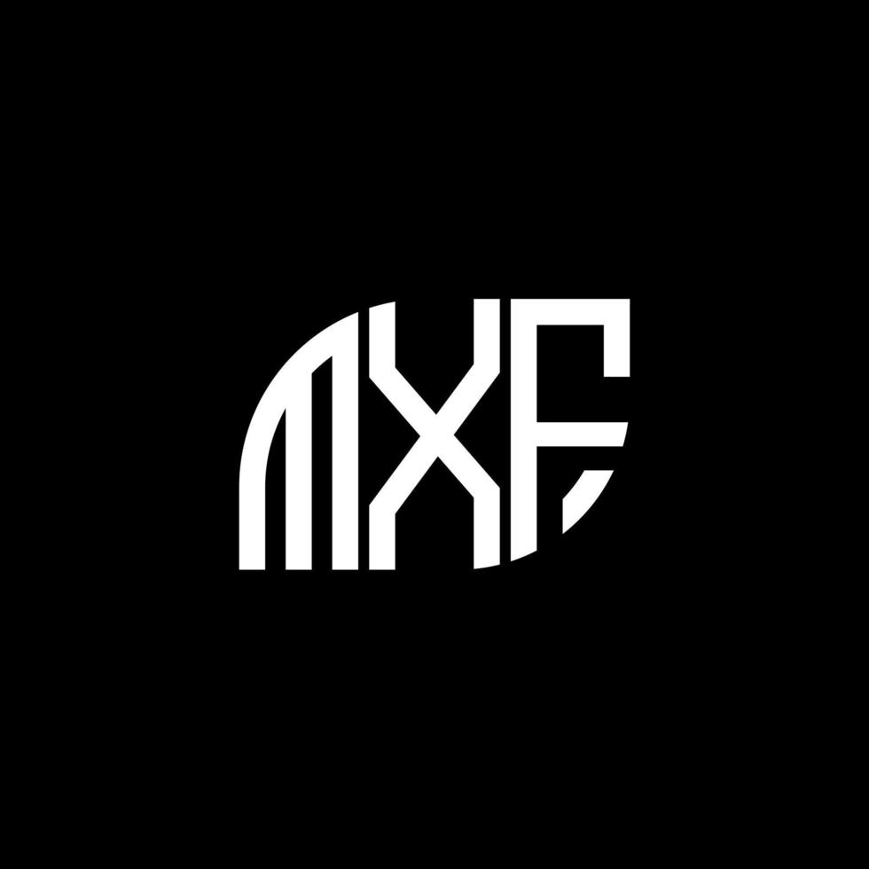 MXF letter logo design on black background. MXF creative initials letter logo concept. MXF letter design. vector