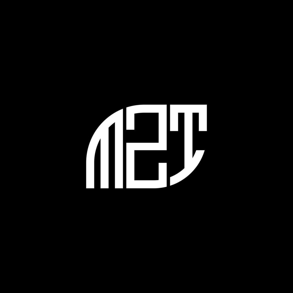 diseño de logotipo de letra mzt sobre fondo negro. concepto de logotipo de letra de iniciales creativas mzt. diseño de letras mzt. vector