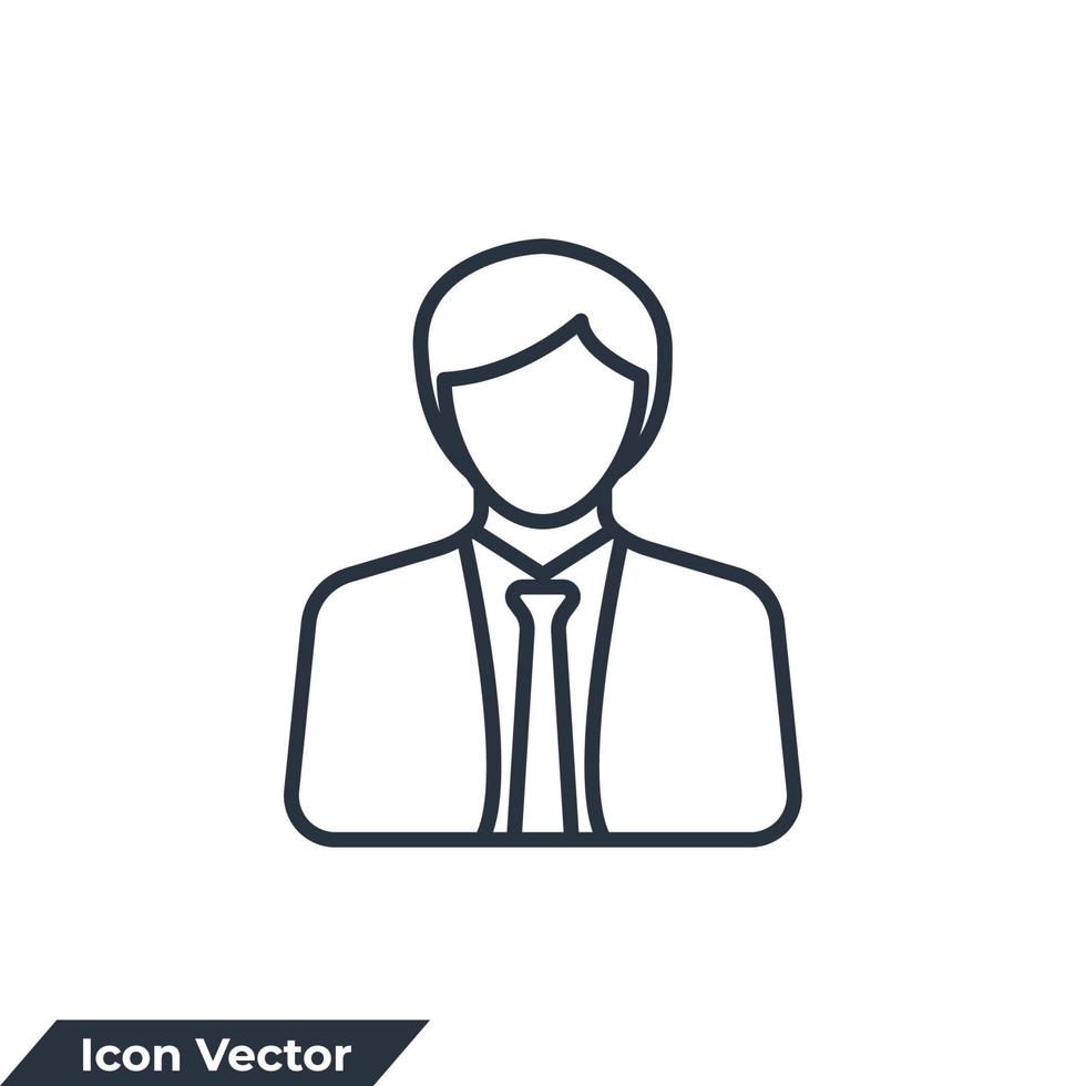 businessman icon logo vector illustration. User symbol template for graphic and web design collection