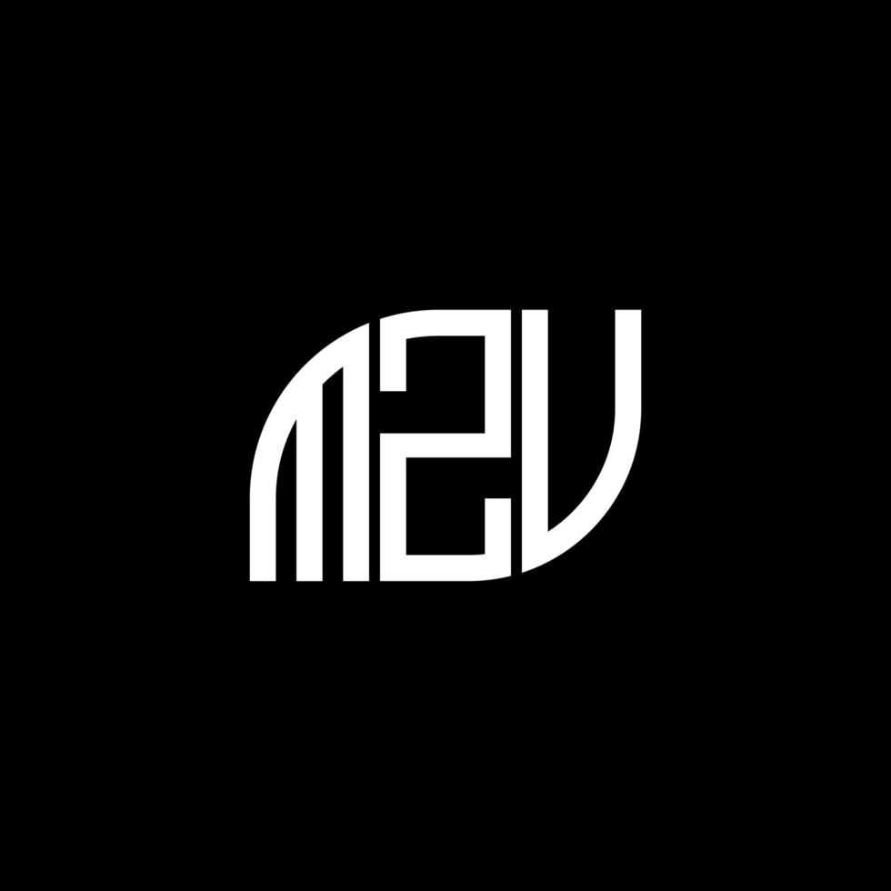 diseño de logotipo de letra mzv sobre fondo negro. concepto de logotipo de letra de iniciales creativas mzv. diseño de letras mzv. vector
