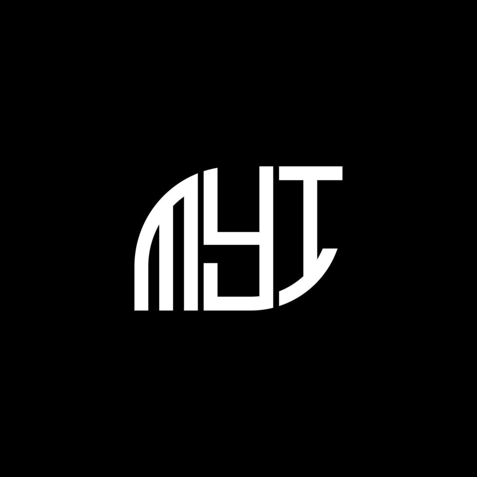 MYI letter logo design on black background. MYI creative initials letter logo concept. MYI letter design. vector