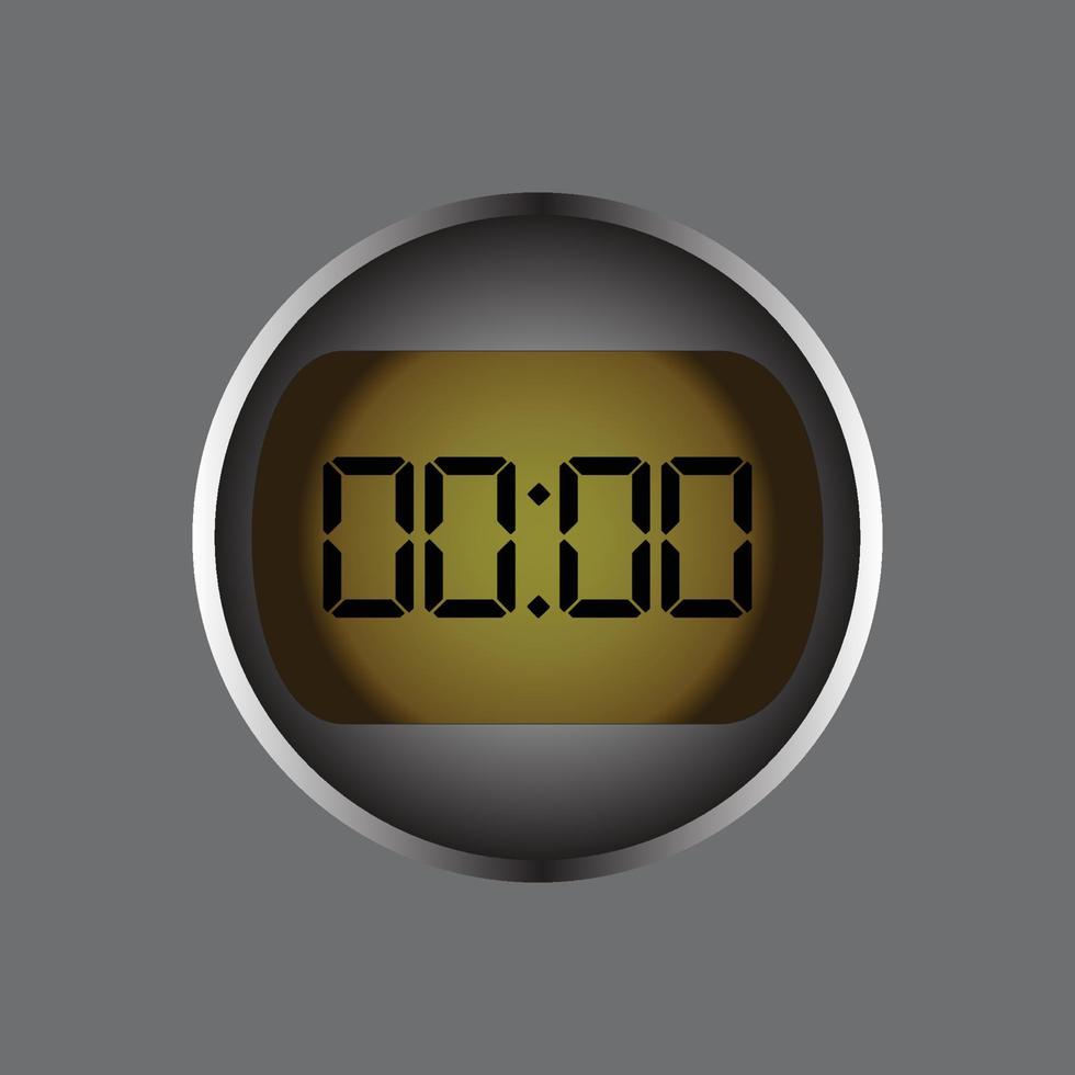 digital timer or digital clock vector illustration
