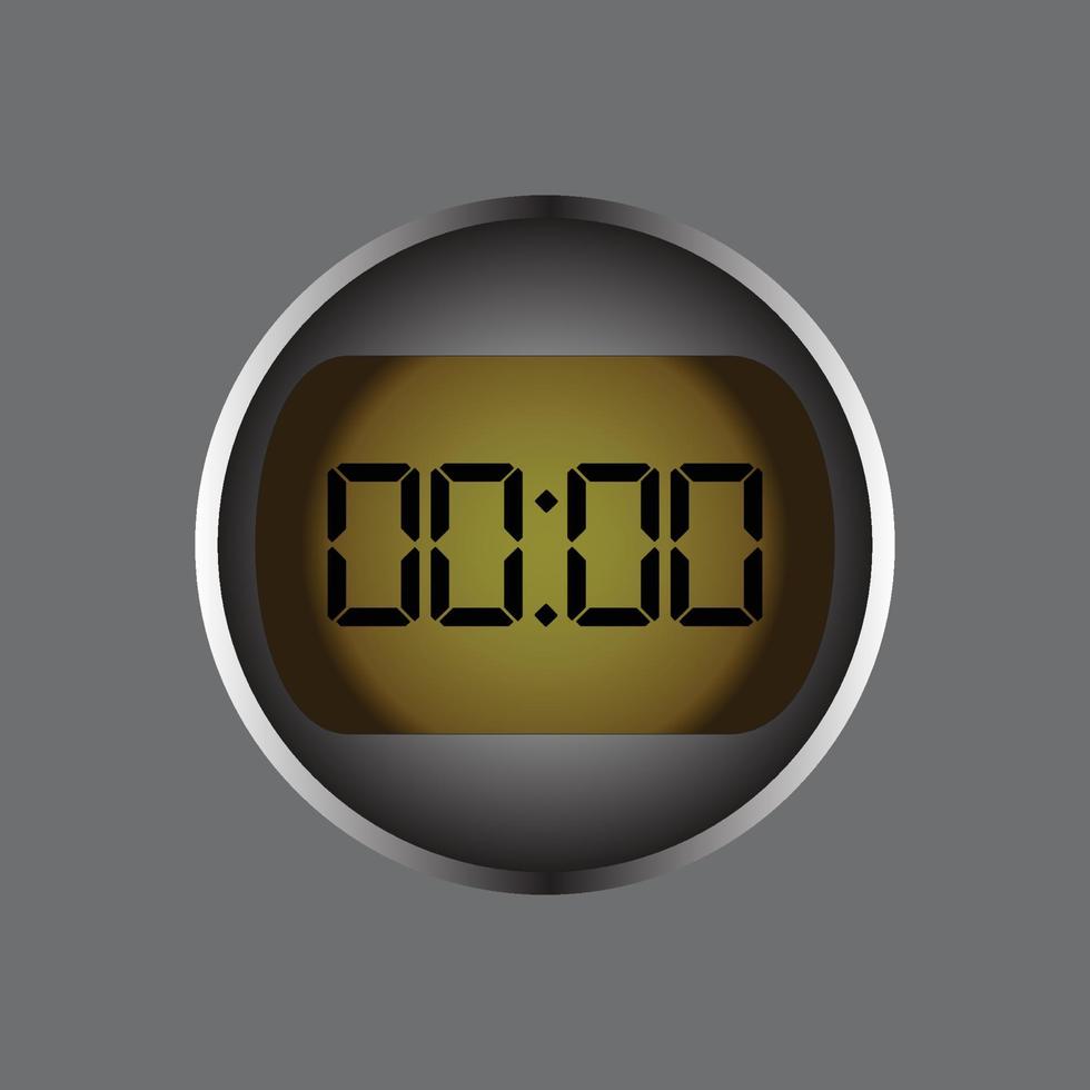 digital timer or digital clock vector illustration