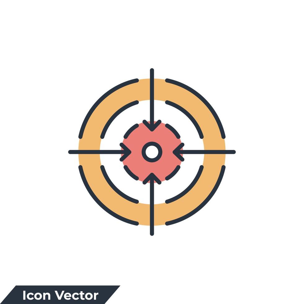 target icon logo vector illustration. Goal symbol template for graphic and web design collection