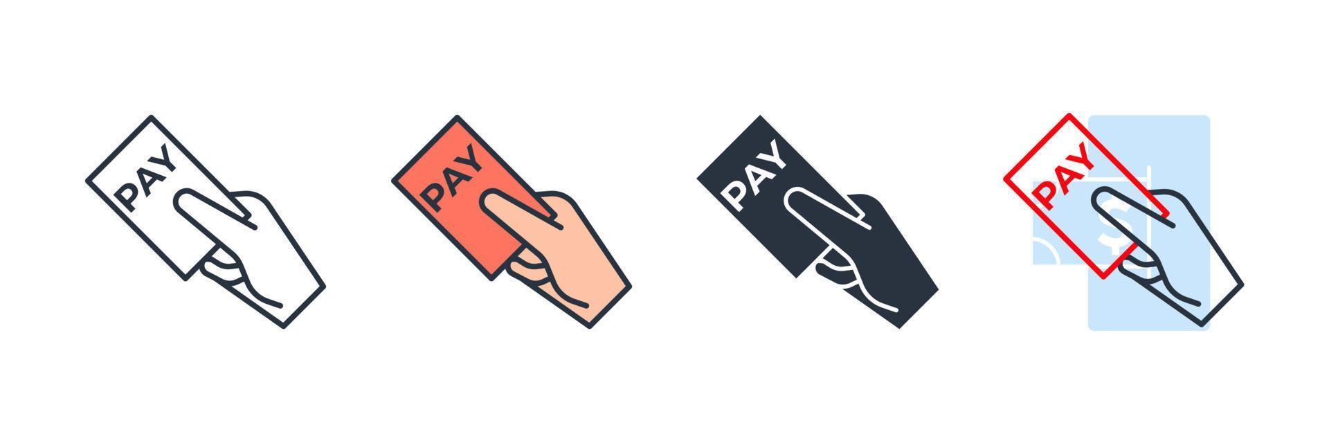payment icon logo vector illustration. Credit card payment symbol template for graphic and web design collection