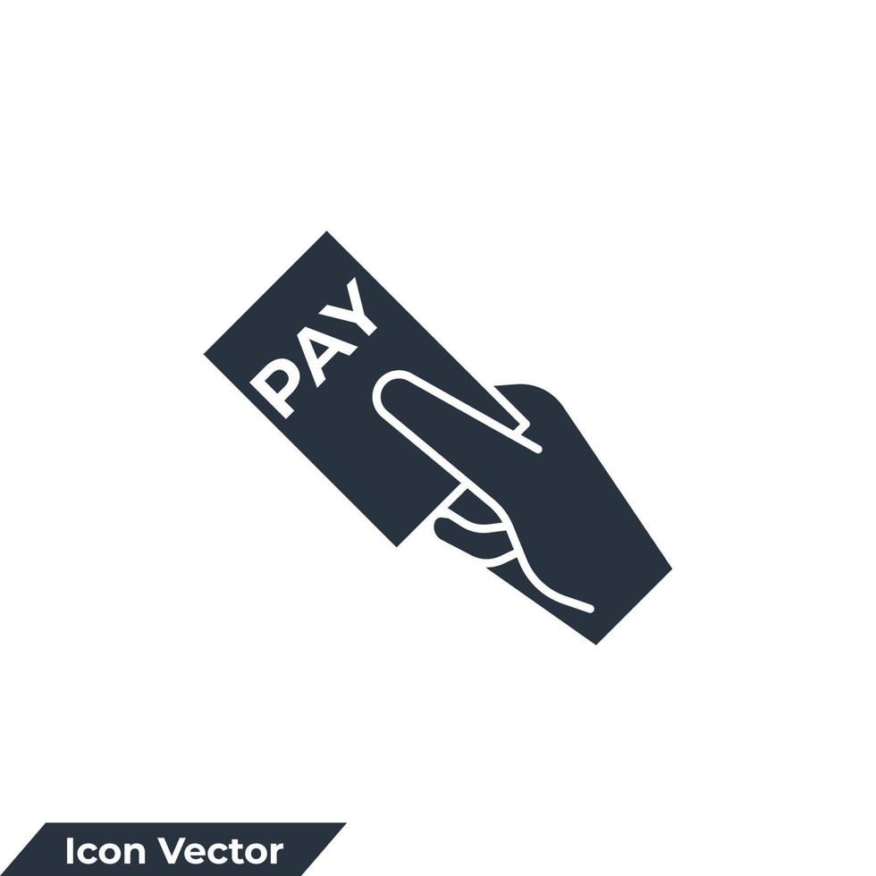 ilustración de vector de logotipo de icono de pago. plantilla de símbolo de pago con tarjeta de crédito para la colección de diseño gráfico y web