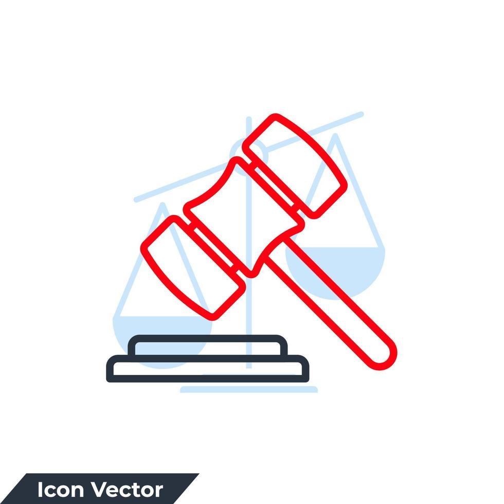 cash register icon logo vector illustration. judge gavel symbol template for graphic and web design collection