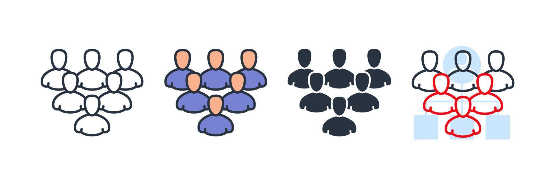 team icon logo vector illustration. User group network symbol template for graphic and web design collection