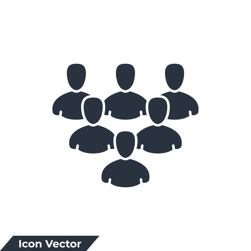 team icon logo vector illustration. User group network symbol template for graphic and web design collection