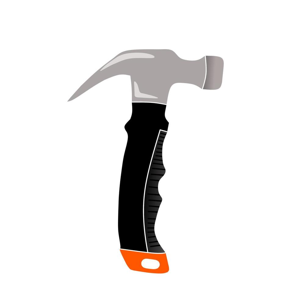 Hammer icon on white background. Flat illustration. vector