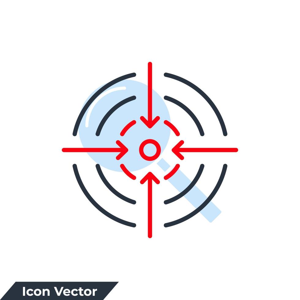 target icon logo vector illustration. Goal symbol template for graphic and web design collection