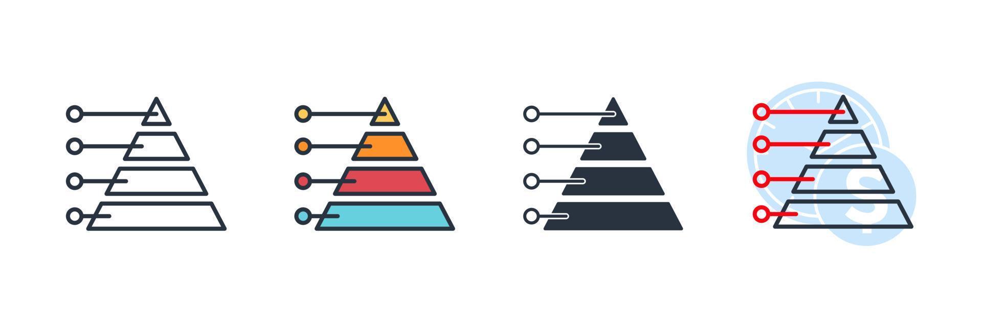 ilustración de vector de logotipo de icono de diagrama. plantilla de símbolo gráfico para la colección de diseño gráfico y web