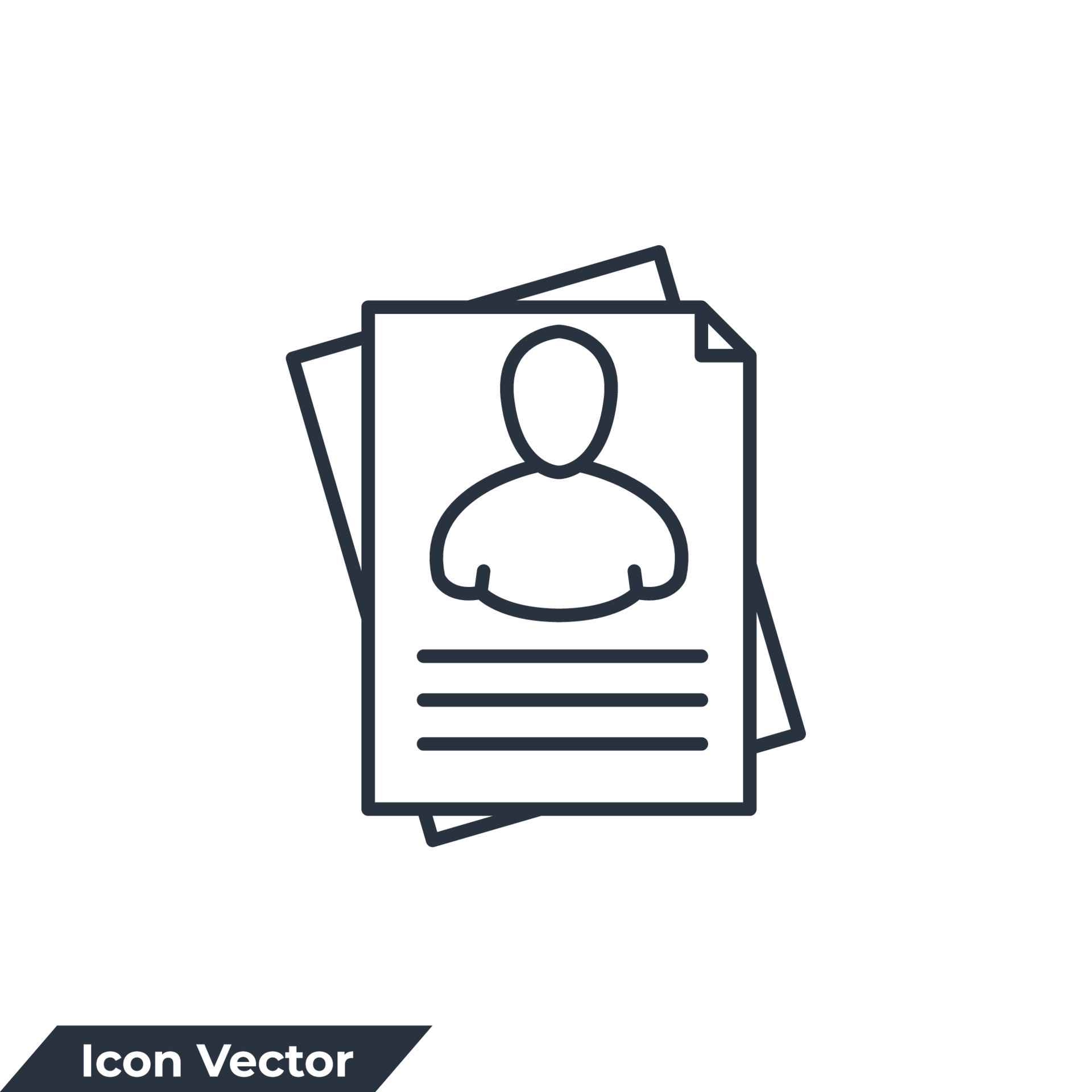 resume icon logo vector illustration - Resume Icon Logo Illustration Portfolio Symbol Template For Graphic And Web Design Collection Free Vector