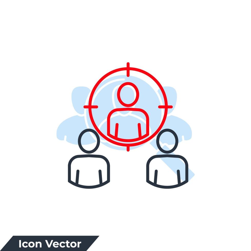 Ilustración de vector de logotipo de icono de candidato. plantilla de símbolo de recursos humanos para la colección de diseño gráfico y web