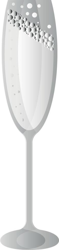 Champagne glass with sparkling wine vector
