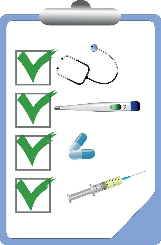 Medical to do list medicine plan vector