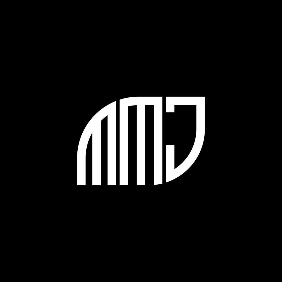 MMJ letter logo design on black background. MMJ creative initials letter logo concept. MMJ letter design. vector