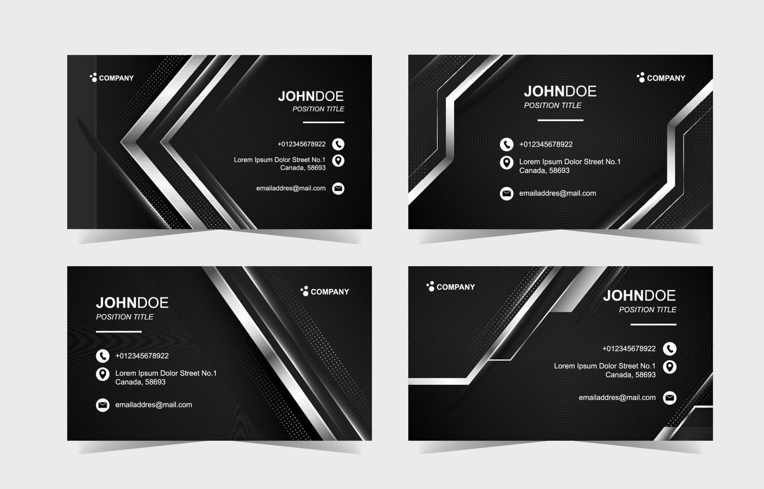 Monochrome Business Card Template vector