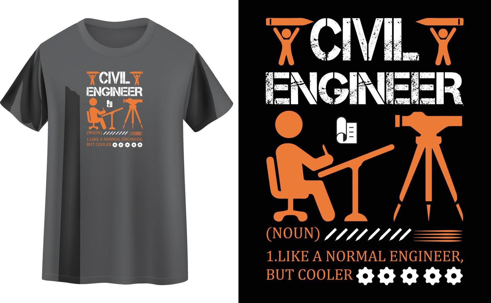 Engineer t shirt design vector
