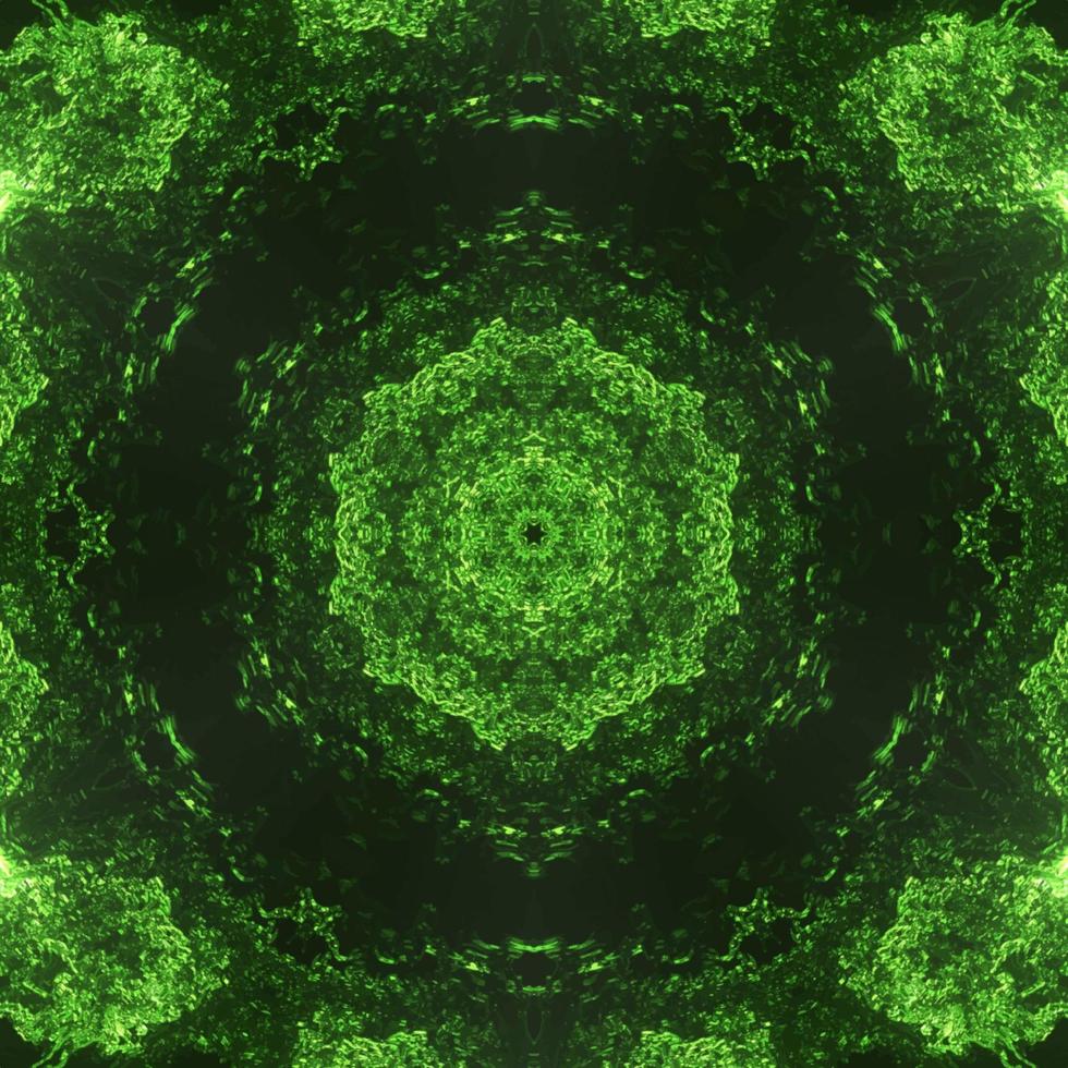 Green nature. Organic art pattern. Vector leaves on black background. Bio design.