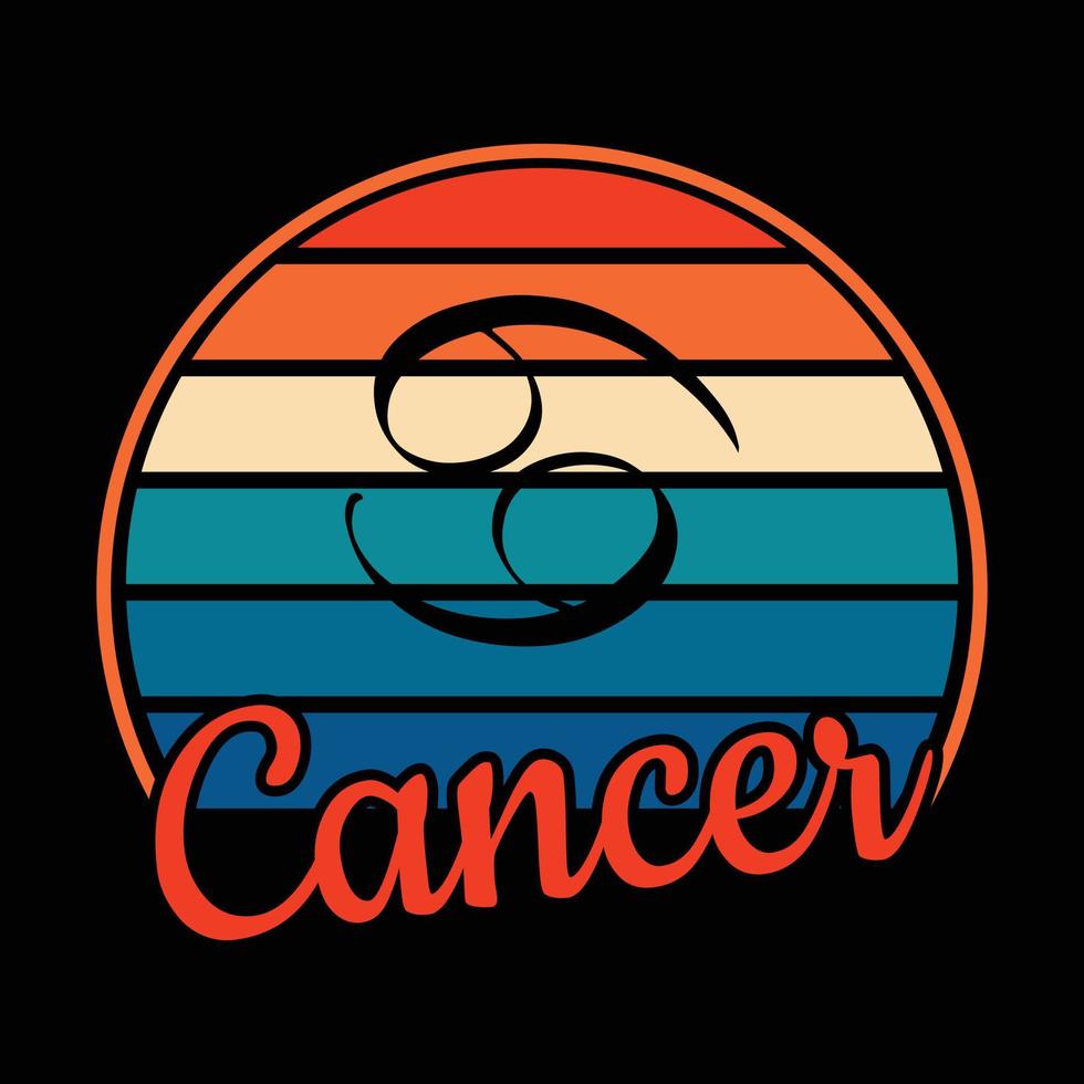 diseño de camiseta de cáncer vector
