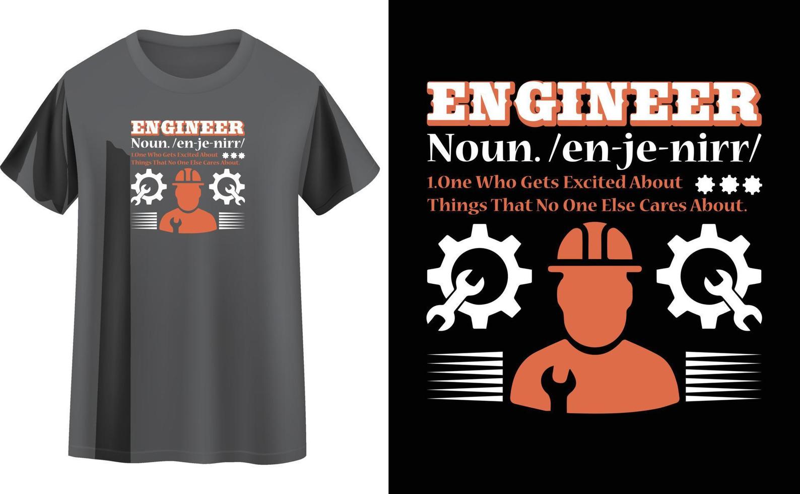 Engineer t shirt design vector