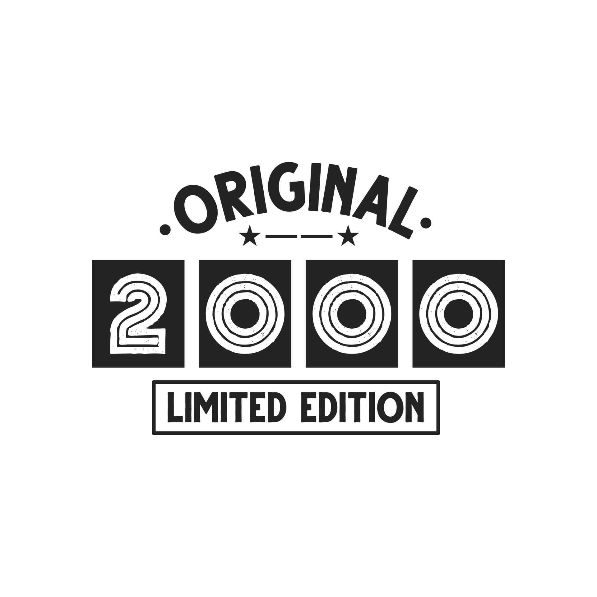 Born in 2000 Vintage Retro Birthday, Original 2000 Limited Edition ...