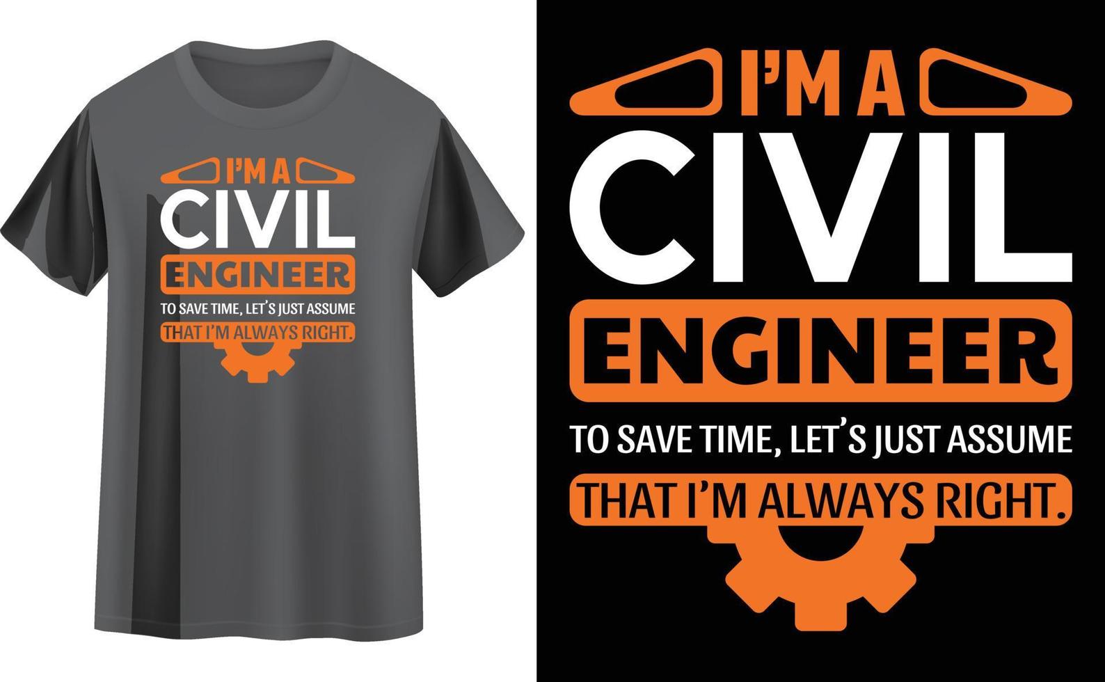 Engineer t shirt design vector