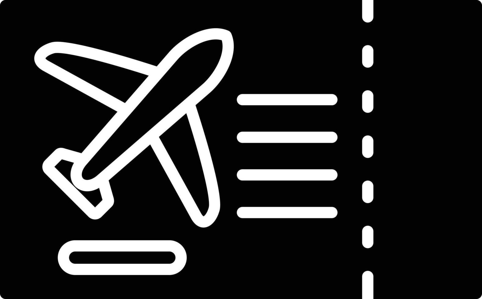 Plane Ticket Glyph Icon vector