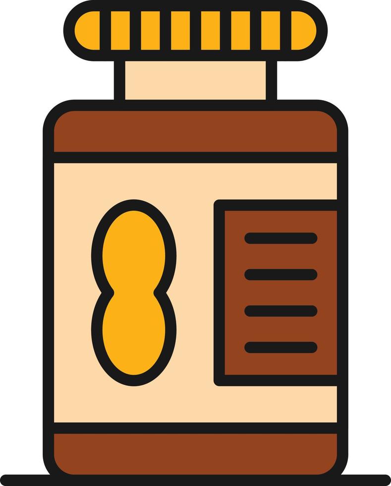 Peanut Butter Line Filled vector