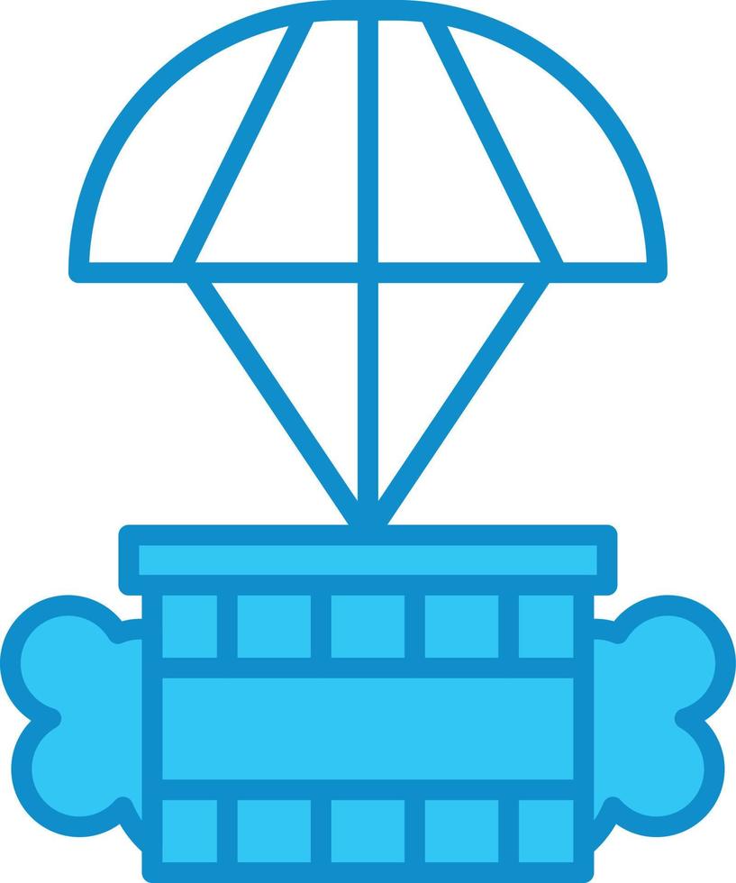 Supply Line Filled Blue vector